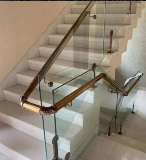 Golden PVD Glass Railing